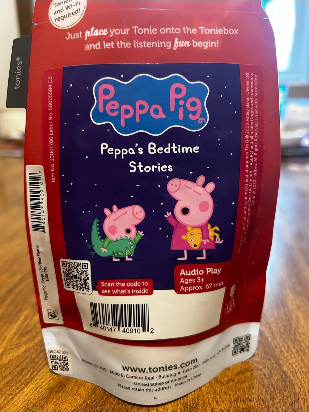 Peppa Pig Peppa's Bedtime Stories Audio Play - Red, Pink, Blue